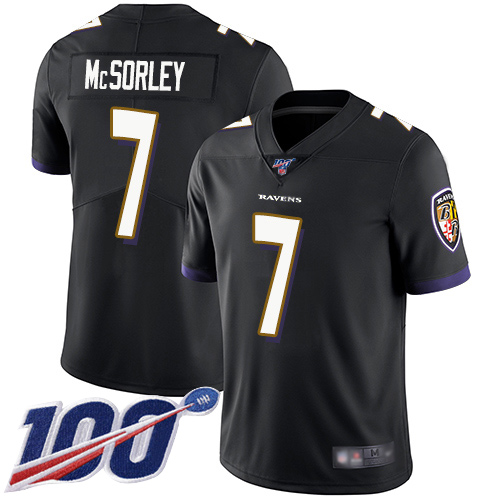 Baltimore Ravens Limited Black Men Trace McSorley Alternate Jersey NFL Football #7 100th Season Vapor Untouchable